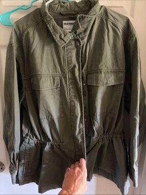 Old Navy Green Drawstring Utility Jacket for Women